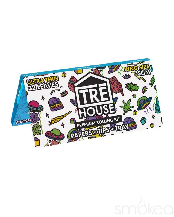 TRĒ House King Size Slim Premium Ultra Thin Rolling Papers Kit on Sale - Image 2